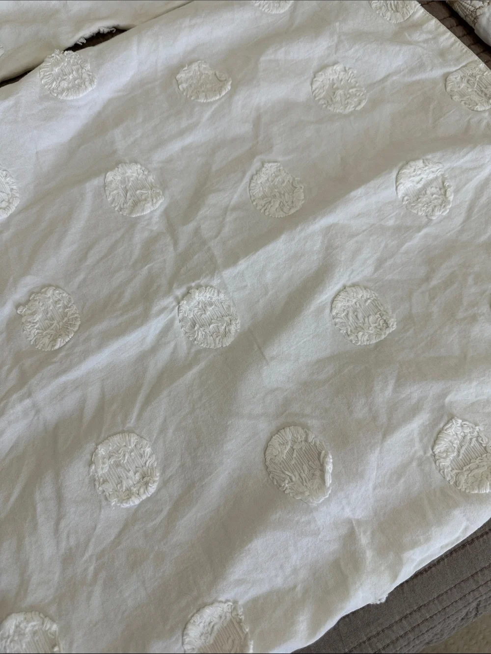 24 x 19 White Decorative Pillow Shams with Embroidered Dots #decorate #Bedding